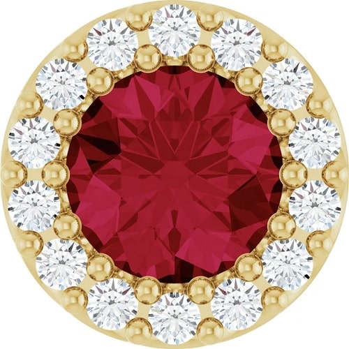Phaelyn Natural Ruby Prong Set  Necklace