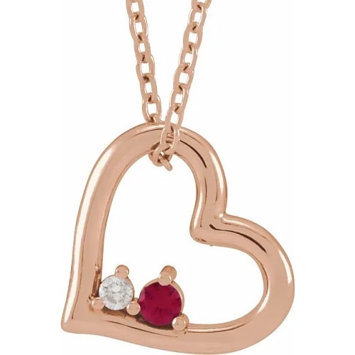 Parthavi Natural Ruby 3 Prong  Necklace