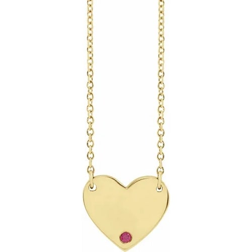 Hyacinth Natural Ruby Bezel Set  Necklace