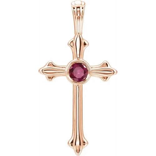 Paulmi Natural Ruby Bezel Set  Necklace