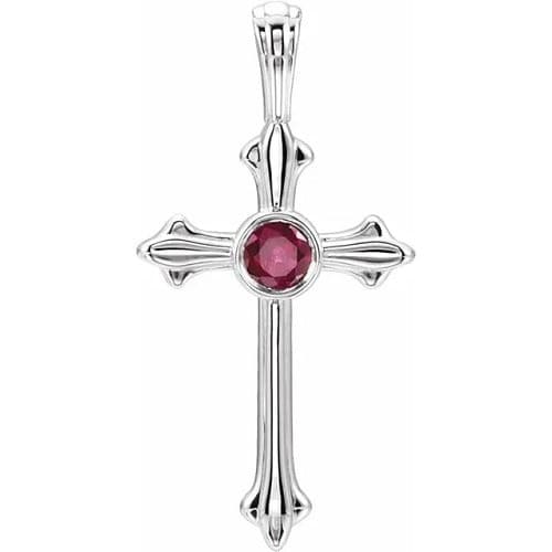 Paulmi 0.15 Carat Natural Ruby Bezel Set  Necklace
