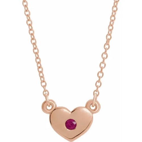 Parlan Natural Ruby Bezel Set  Necklace