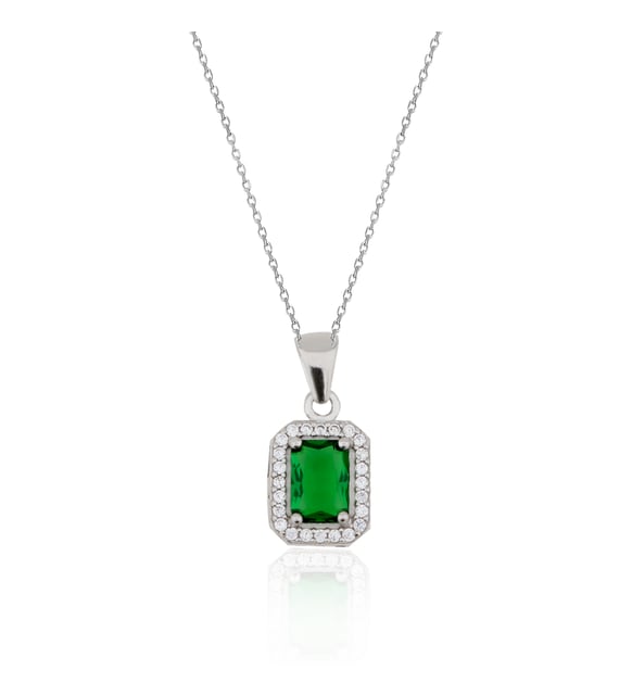 Gardenia 1.00 Carat Emerald 4 Prong  Necklace