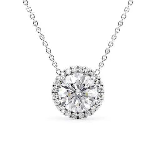 Tisha Natural Diamond 4 Prong  Necklace