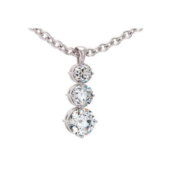 Thedware Natural Diamond 4 Prong  Necklace