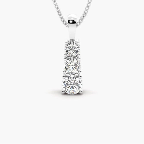 Theffanie Natural Diamond 4 Prong  Necklace