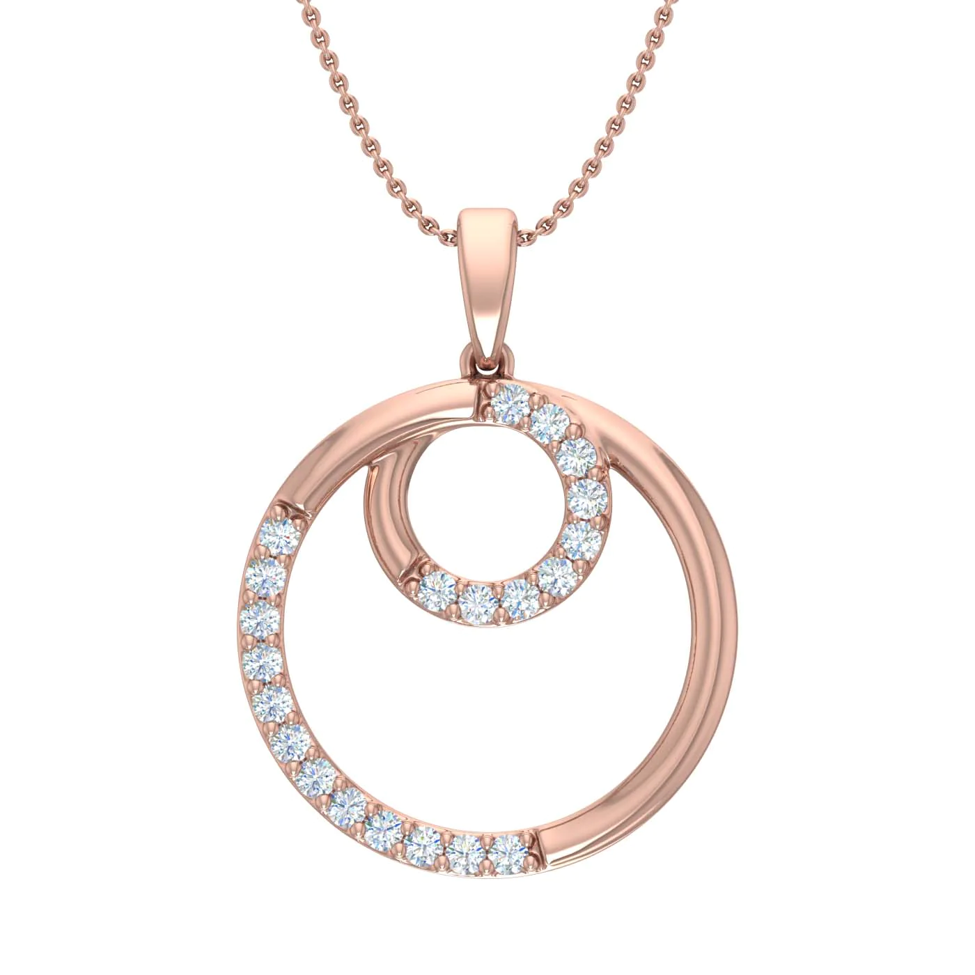 Peleilah Natural Diamond Shared Prong  Necklace