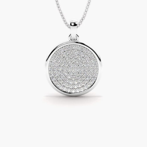 Penthea 0.38 Carat Natural Diamond Pave Set  Necklace