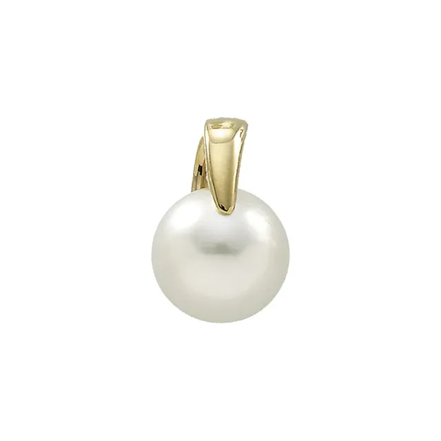 Natural Diamond Pendant 12 mm Pearl