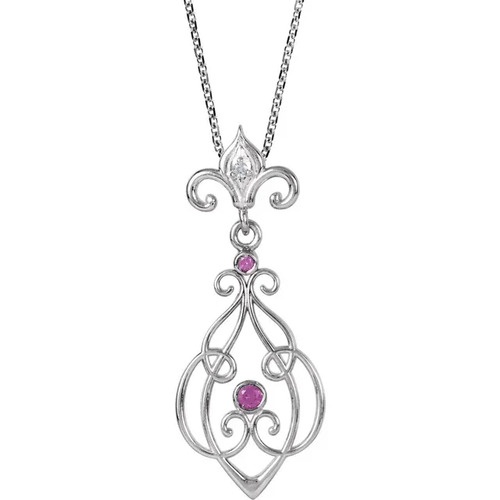 Pinelopi Natural Ruby Bezel Set  Necklace