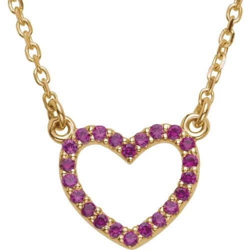 Piritta Natural Ruby Shared Prong  Necklace