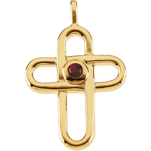 Pinja Natural Ruby Bezel Set  Necklace