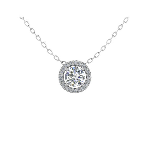 Ravishing 4 Prong Setting Round Diamond Pendant