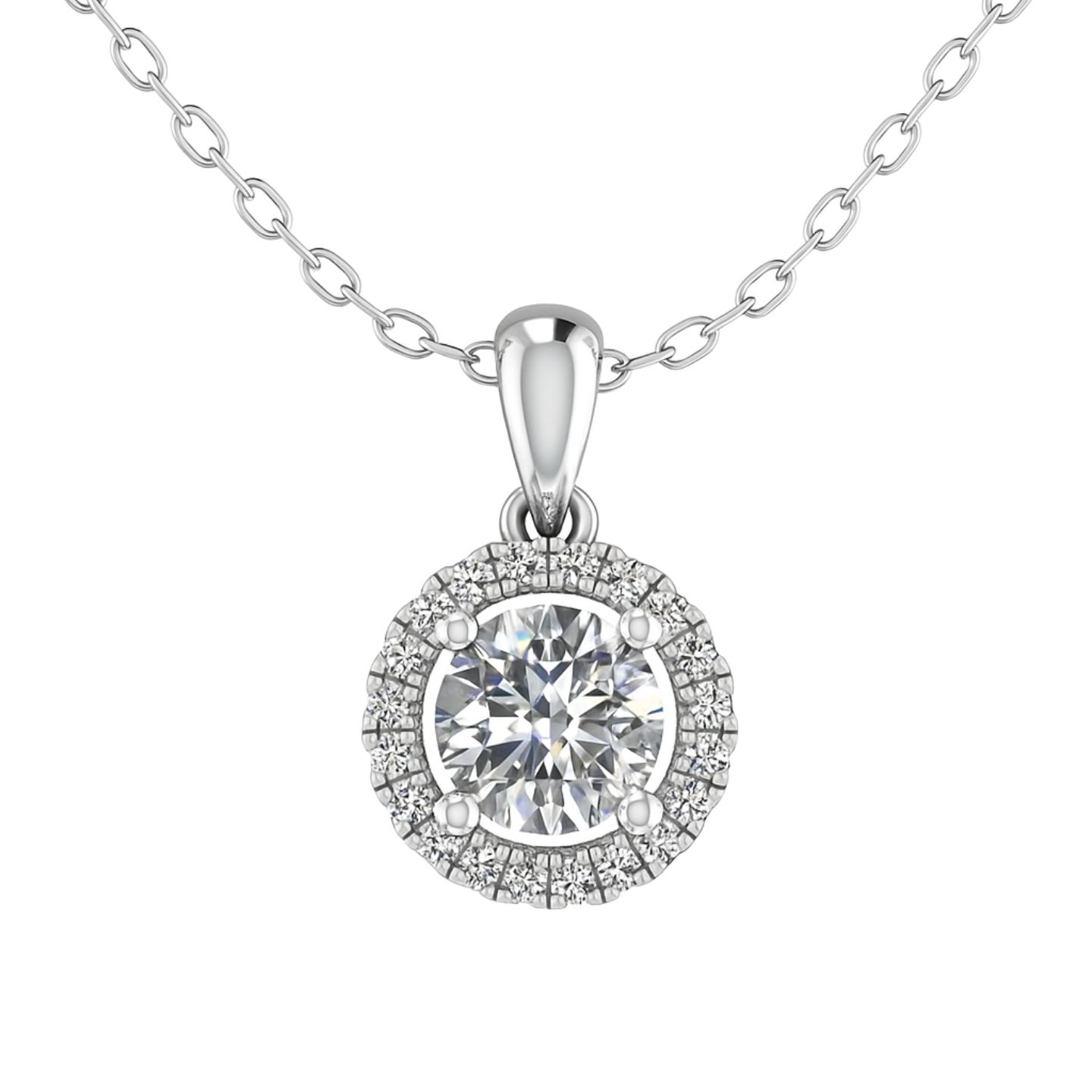 Tarynn 0.10 - 3.00 Carat Natural Diamond 4 Prong  Necklace