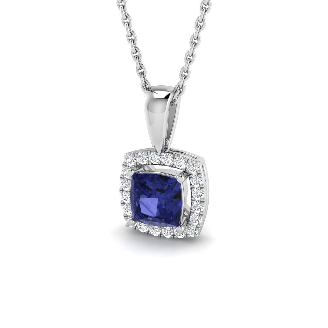 Draila Tanzanite 4 Prong  Necklace