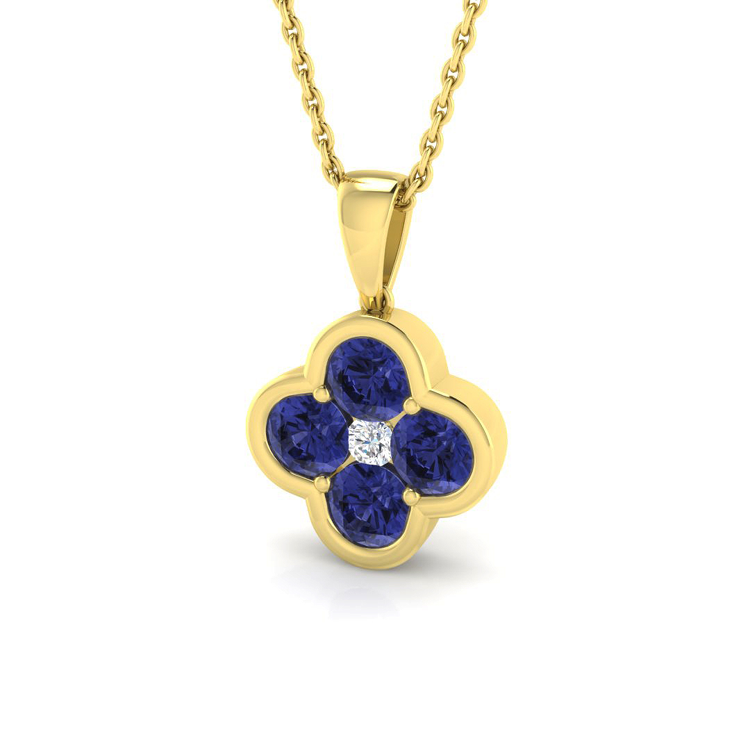Clearra Tanzanite Prong Set  Necklace