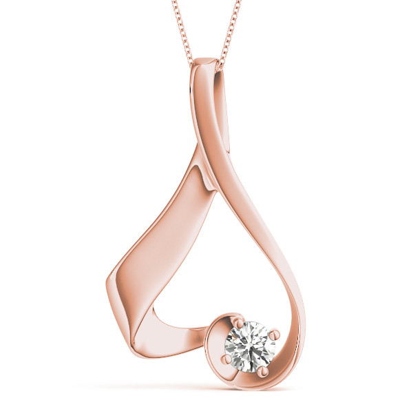 Rexine Natural Diamond 4 Prong  Necklace