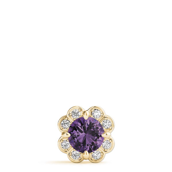 Terrian Amethyst 4 Prong  Necklace