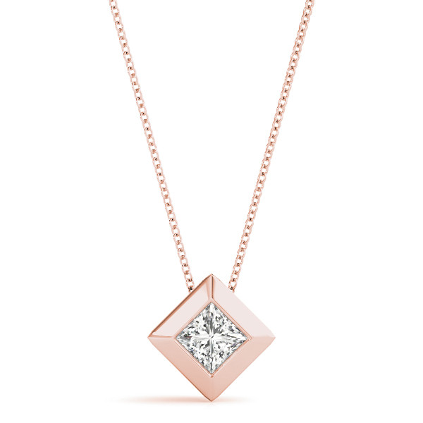 Robynette Natural Diamond Bezel Set  Necklace