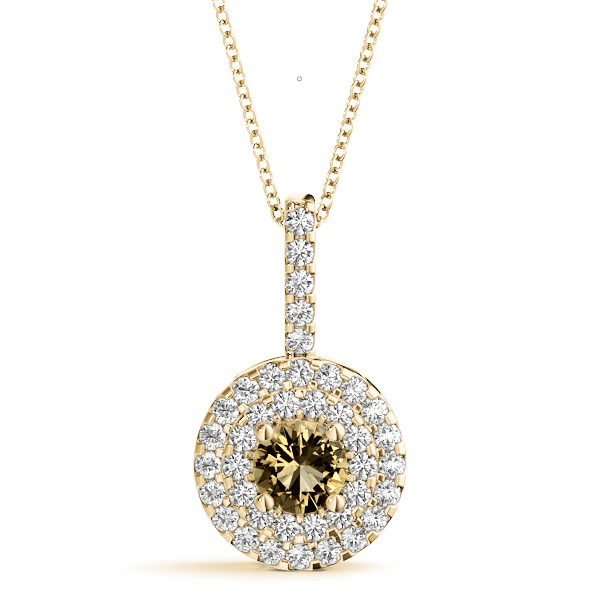 Terrica Brown Diamond 4 Prong  Necklace