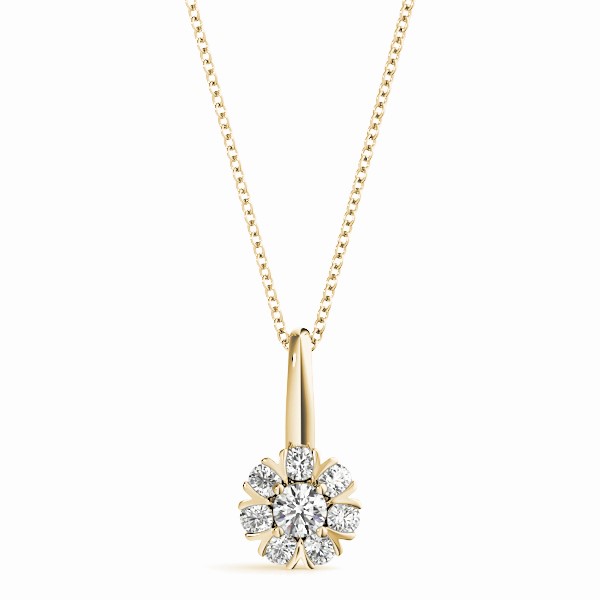 Tiberius Natural Diamond Prong Set  Necklace
