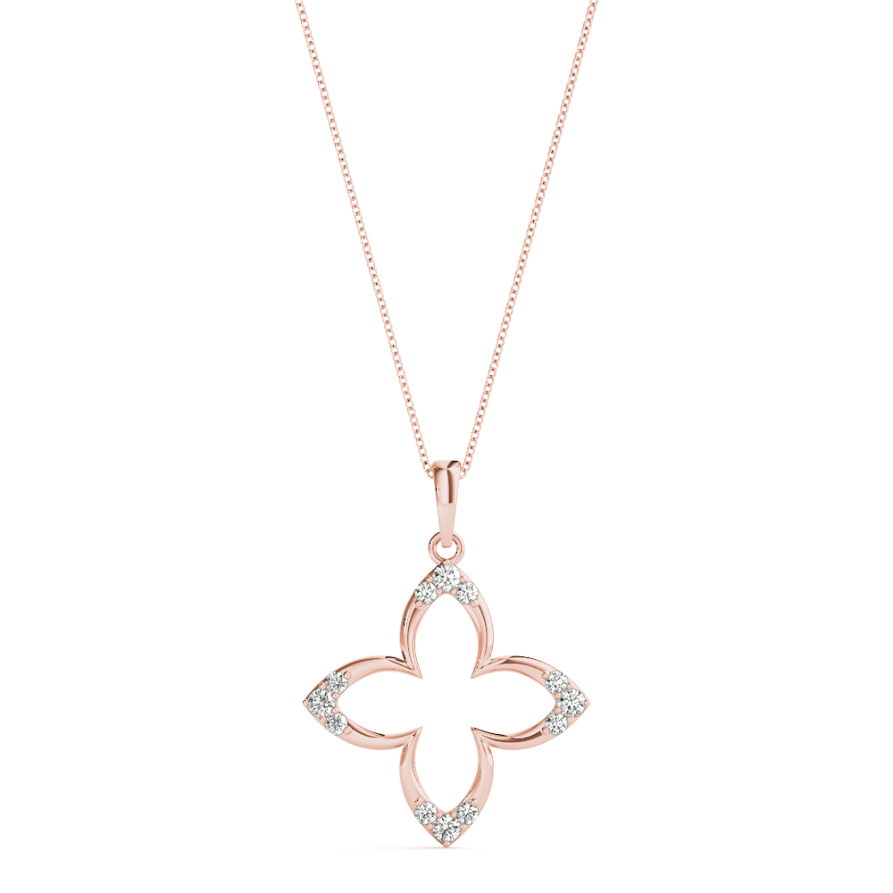 Andrew Natural Diamond Prong Set  Necklace