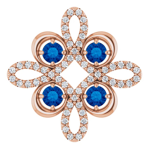 Prerita Blue Sapphire 4 Prong  Necklace
