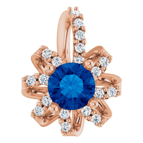 Preyasi Blue Sapphire 4 Prong  Necklace