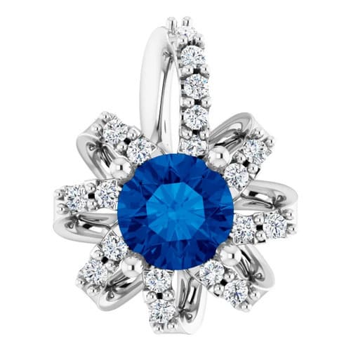 Preyasi 0.68 Carat Blue Sapphire 4 Prong  Necklace
