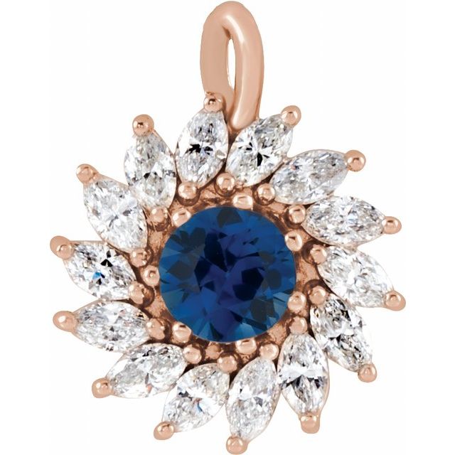 Priscille Blue Sapphire Prong Set  Necklace