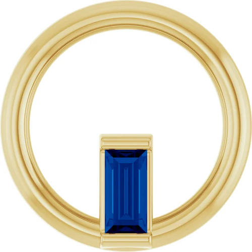 Priskilla Blue Sapphire Bezel Set  Necklace
