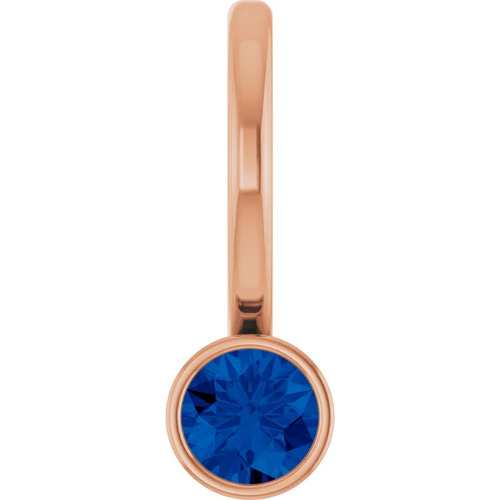 Pritha Blue Sapphire Bezel Set  Necklace