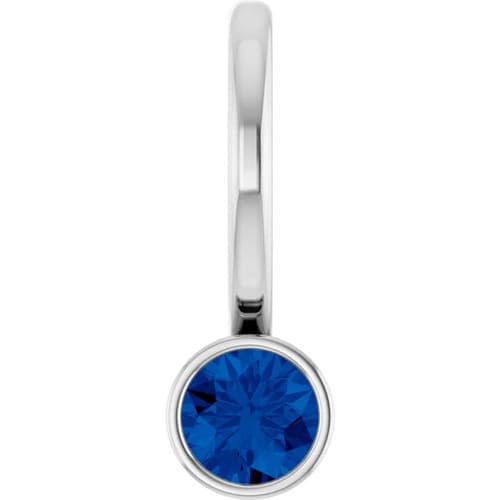 Pritha 0.30 Carat Blue Sapphire Bezel Set  Necklace