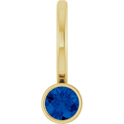 Pritha Blue Sapphire Bezel Set  Necklace