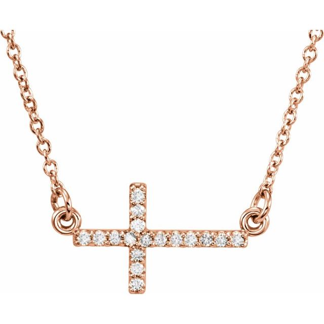 Jenithra Natural Diamond 4 Prong  Necklace
