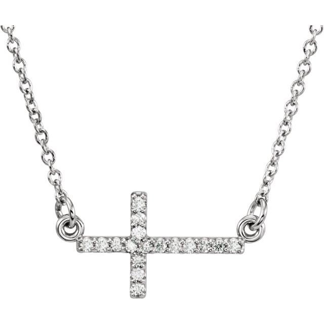 Jenithra Natural Diamond 4 Prong  Necklace