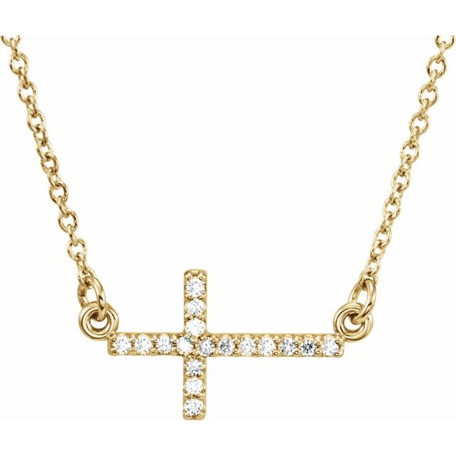 Jenithra Natural Diamond 4 Prong  Necklace