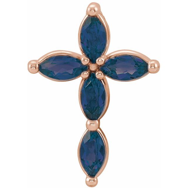 Pujita Blue Sapphire Prong Set  Necklace