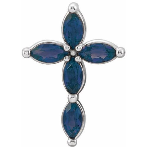 Pujita 0.65 Carat Blue Sapphire Prong Set  Necklace