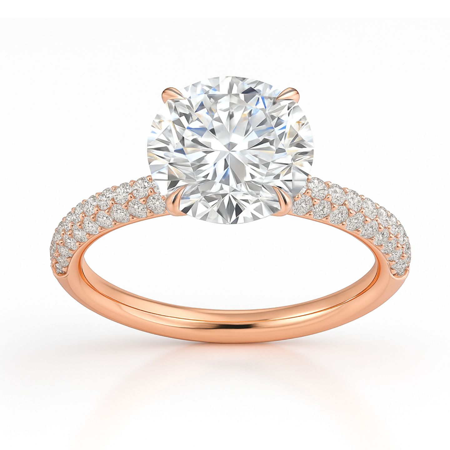 Cleva Natural 4 Prong  Diamond Ring