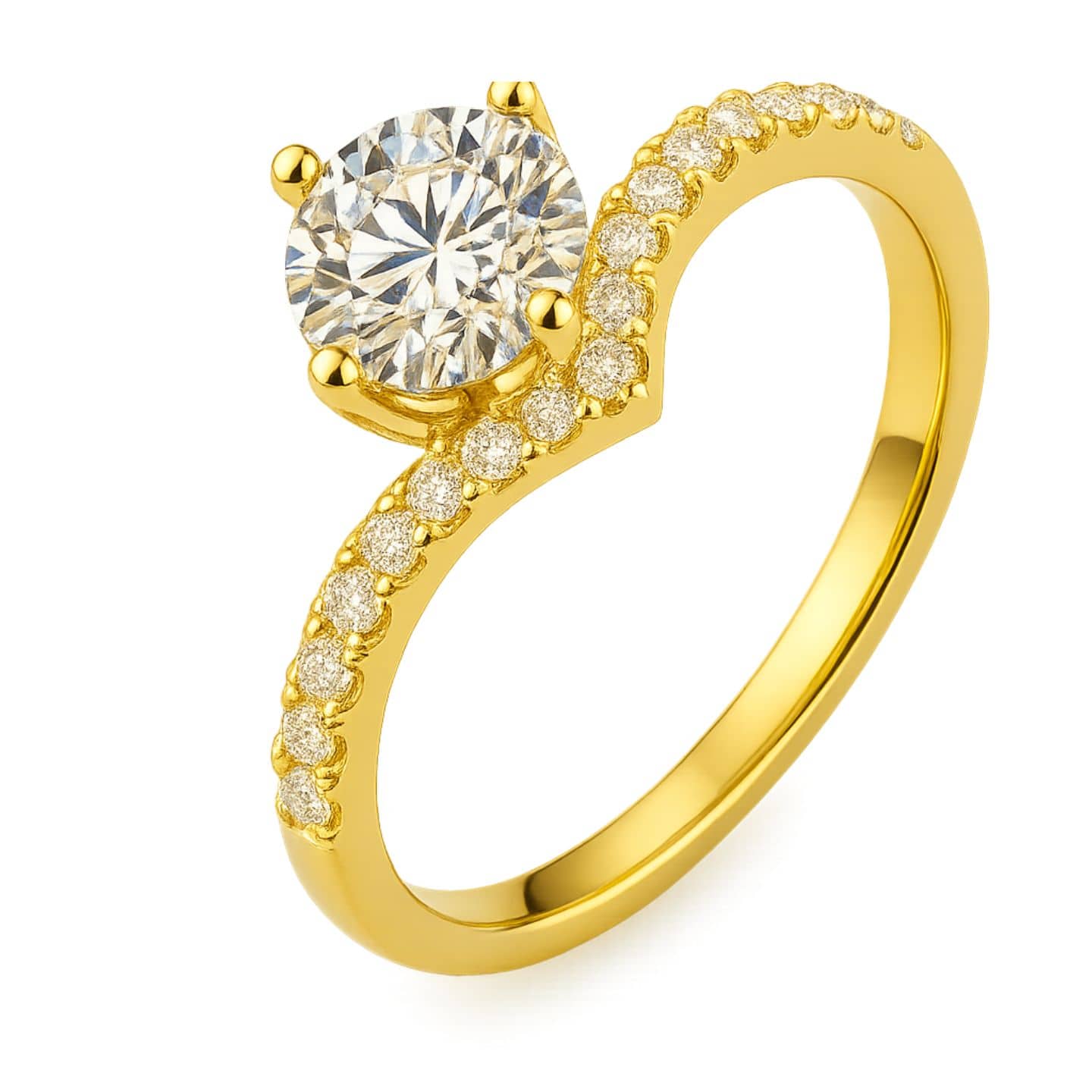 Belisma Natural 4 Prong  Diamond Ring