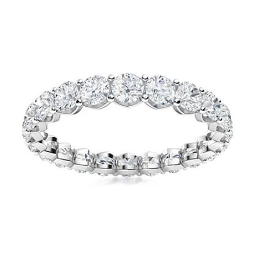 0.5-3.0 Carat 4 Prong Setting Full Eternity Diamond Ring