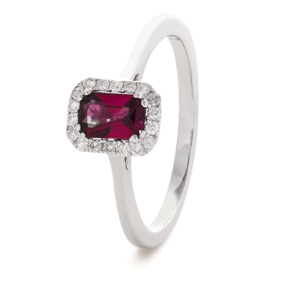 Aubrin 0.60 Carat Natural Ruby  Engagement Ring