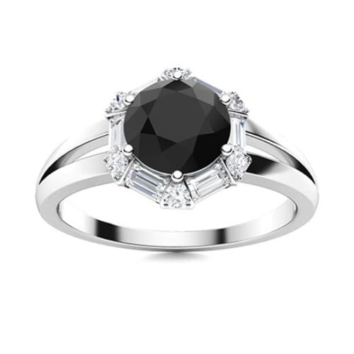 Ailed 0.50 - 2.00 Carat Black  Diamond Ring