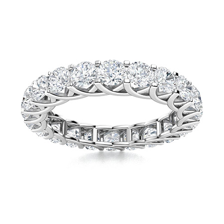 1.90 Carat Round Diamond Full Eternity Ring With Claw Set