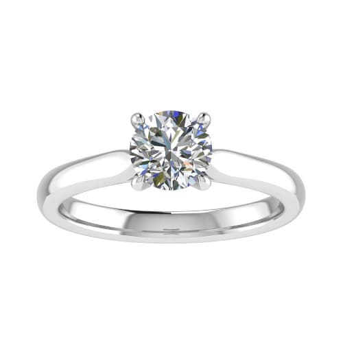 Classic 4 Prong Brilliant Cut Round 0.20-3.00 Carat  Diamond Engagement Ring 