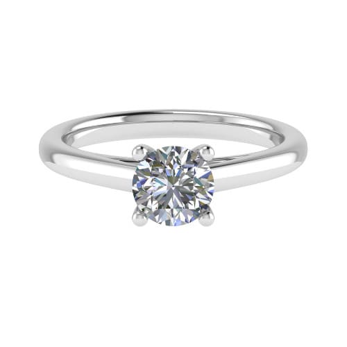 Round Diamond 4 Claw Setting Solitaire Ring