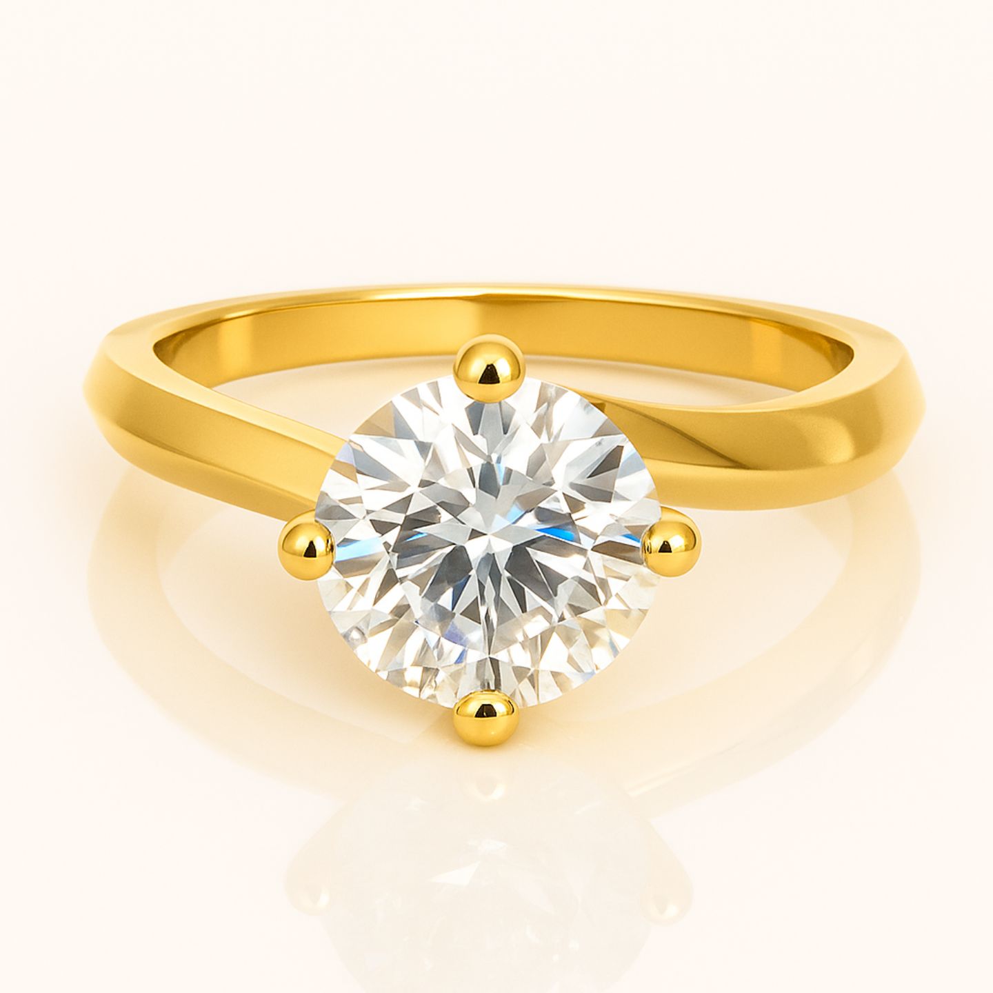 Candyce Lab-Created 4 Prong  Diamond Ring