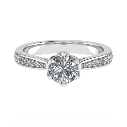 Cerissa Natural 6 Prong  Diamond Ring