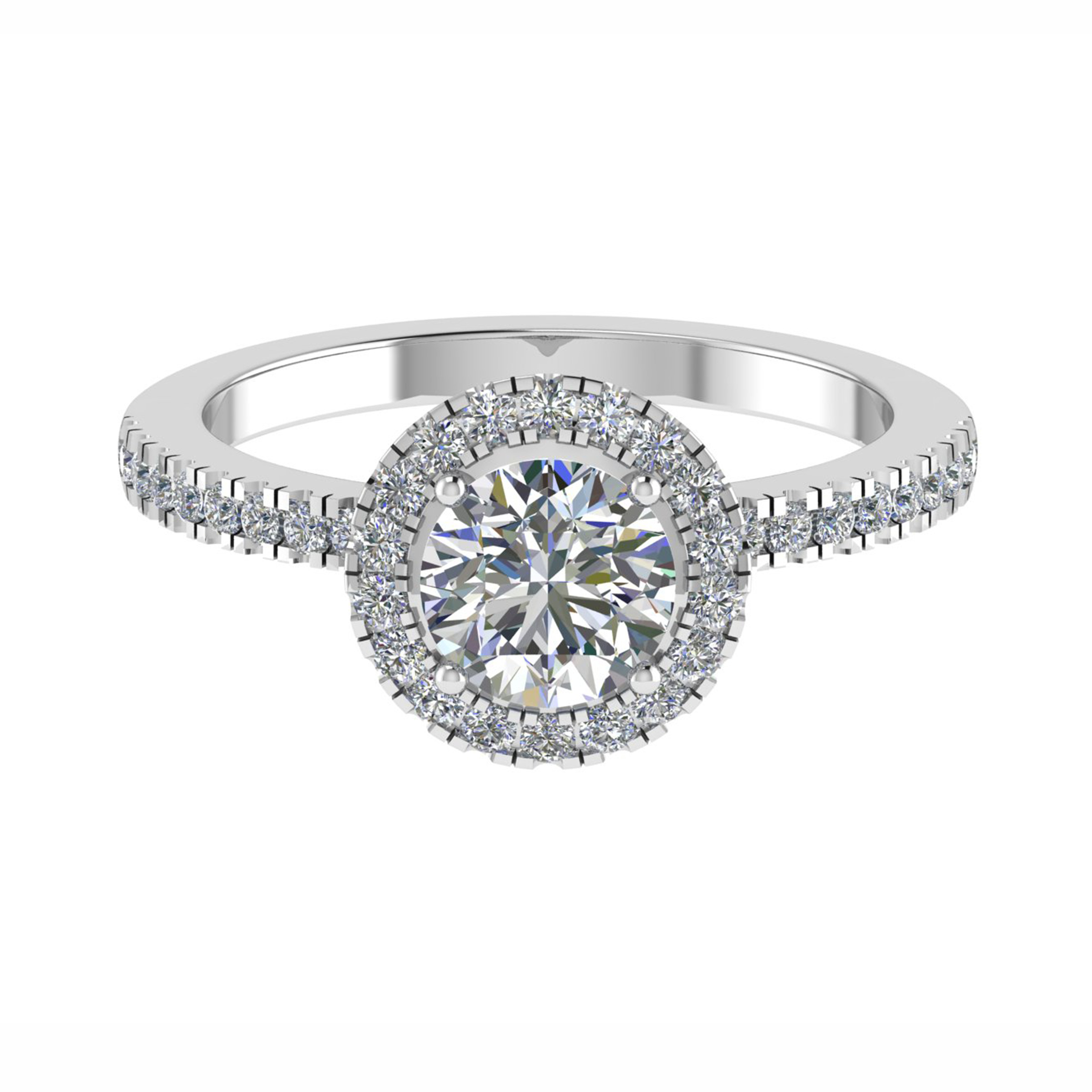 Leah Halo Diamond Engagement Ring